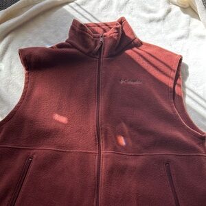 Columbia Burnt orange mens Fleece Vest XL